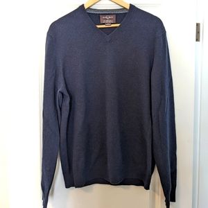 Navy Blue Cashmere v-neck sweater from Black Brown, Men's L